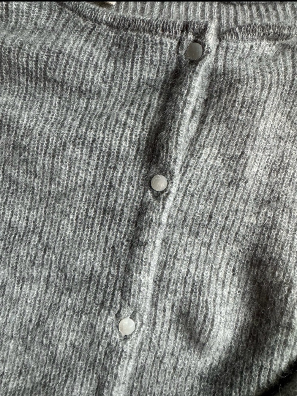 Sezane Gaspard Women's Grey Button-Front Knit Cardigan - Picture 3 of 3